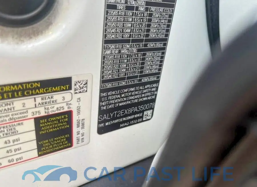SALYT2EX8PA350078# 12