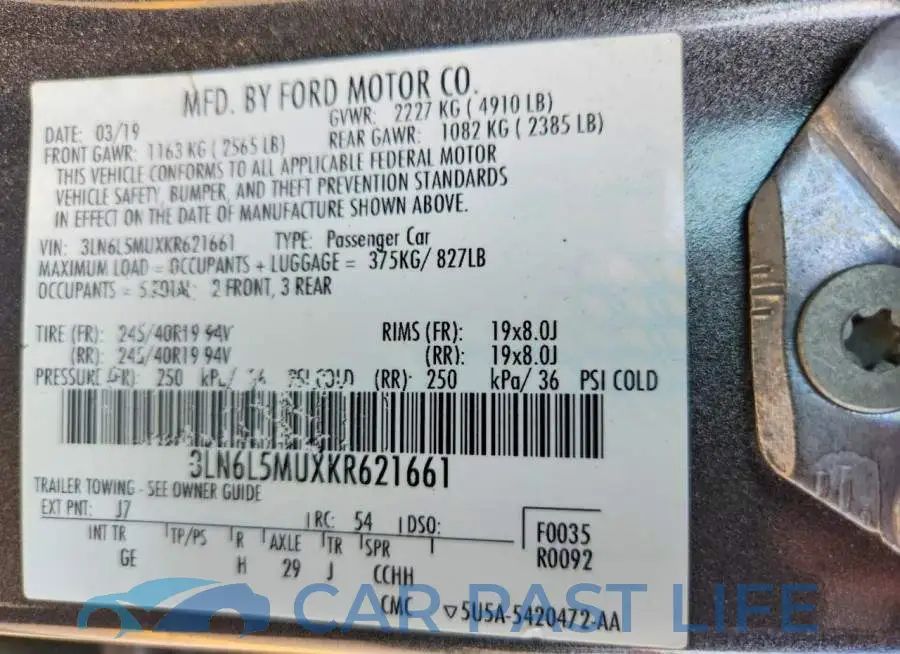 3LN6L5MUXKR621661# 12