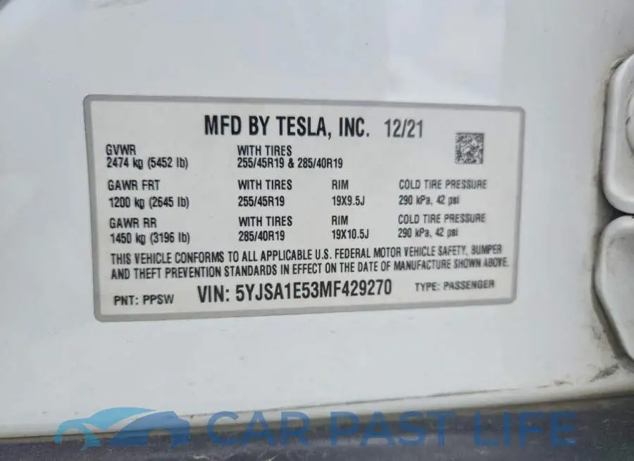 5YJSA1E53MF429270# 12