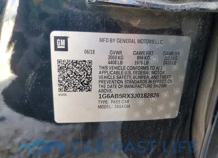 1G6AB5RX3J0182826# 12