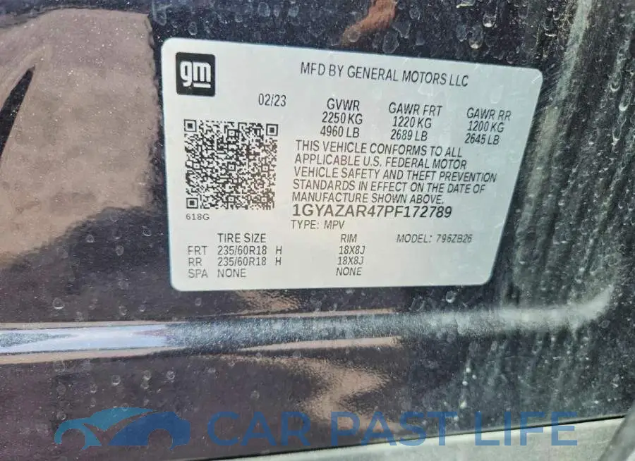 1GYAZAR47PF172789# 13