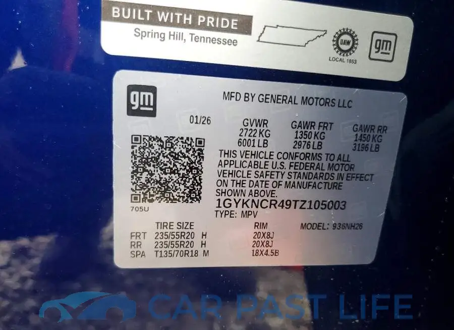 1GYKNCR49TZ105003# 14