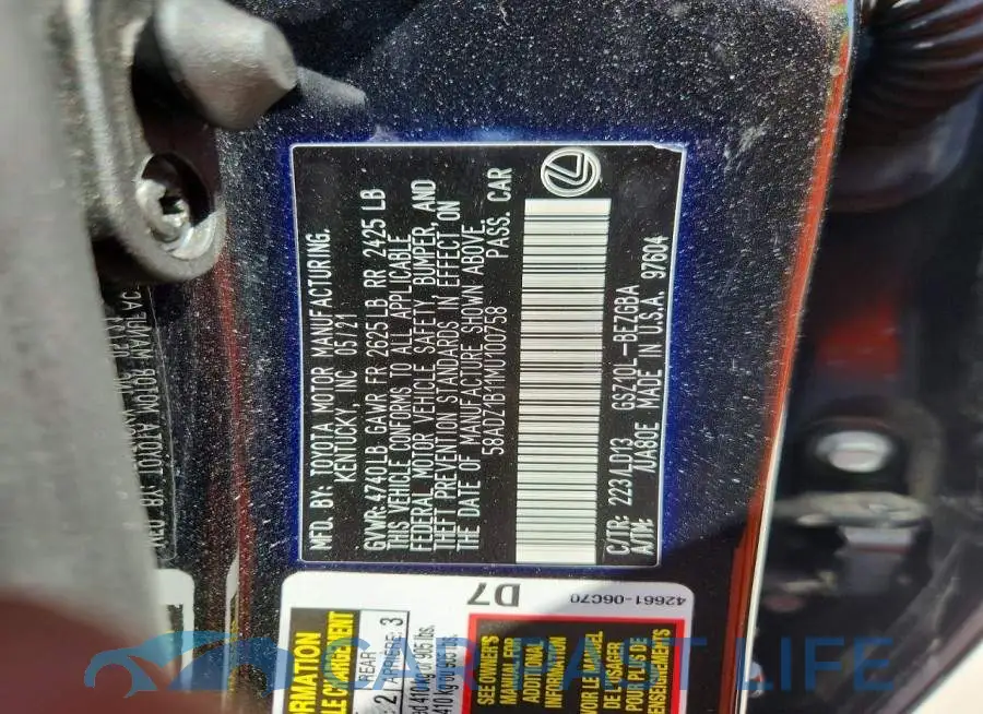 58ADZ1B11MU100758# 13