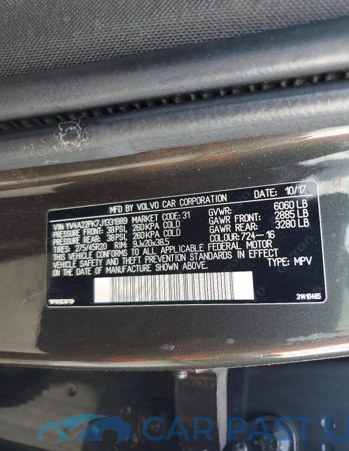 YV4A22PK7J1331989# 13