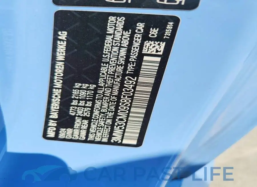 3MW53CM09S8F03492# 12