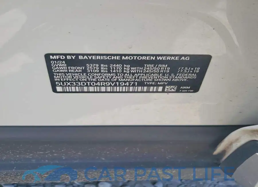 5UX33DT04R9V19471# 13