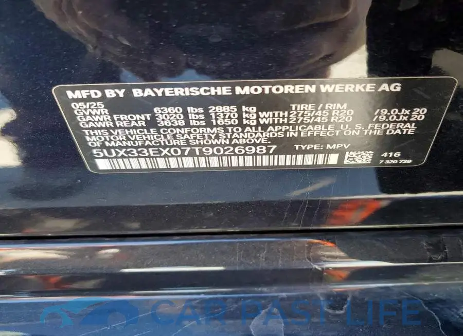 5UX33EX07T9026987# 13