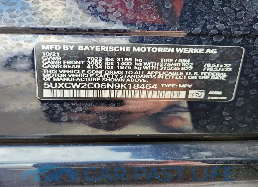 5UXCW2C06N9K18464# 14