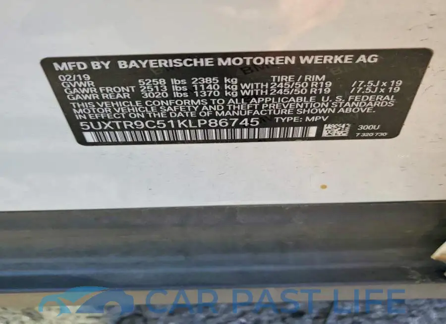 5UXTR9C51KLP86745# 13