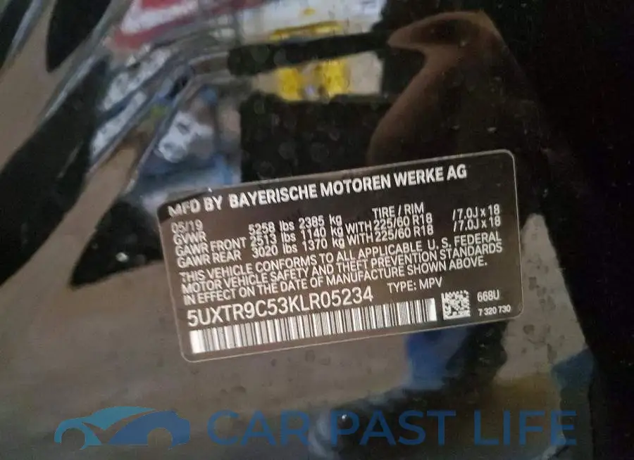 5UXTR9C53KLR05234# 12