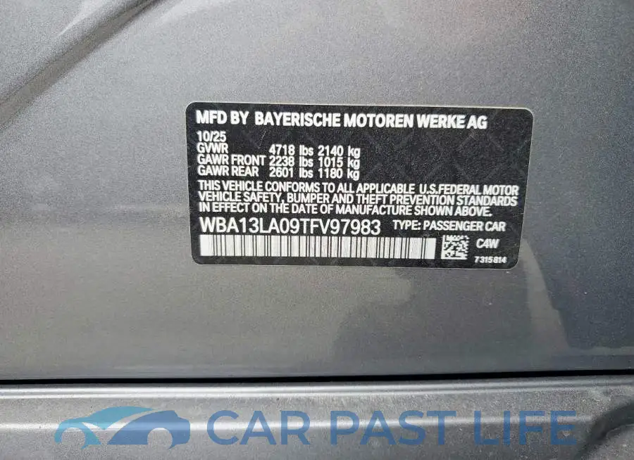 WBA13LA09TFV97983# 12