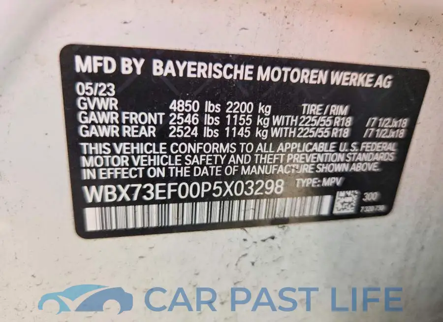 WBX73EF00P5X03298# 13