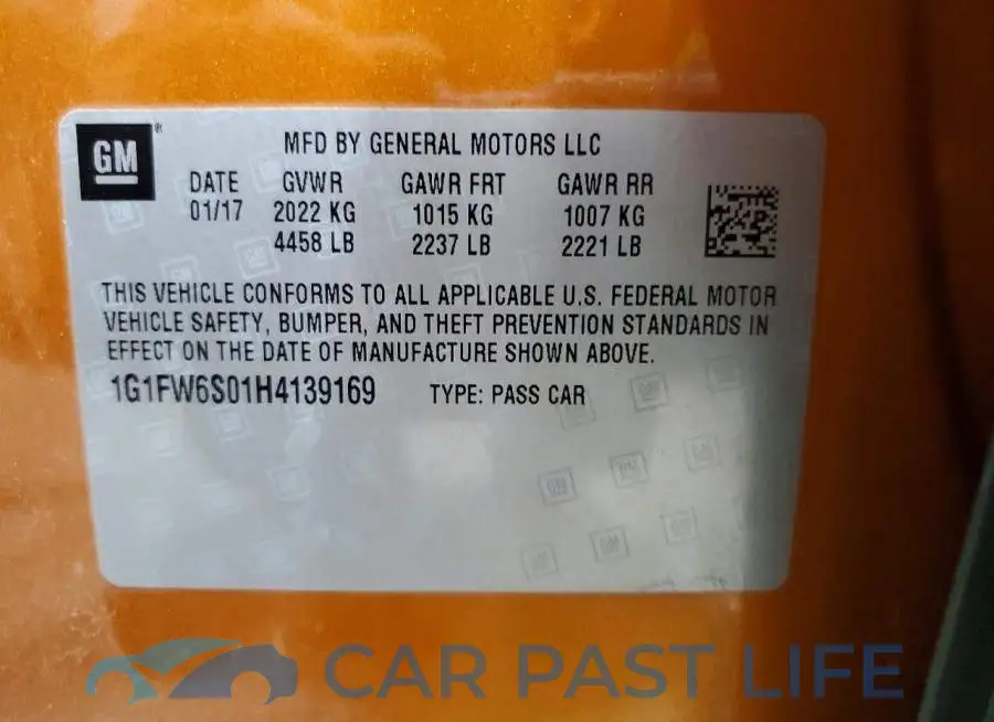 1G1FW6S01H4139169# 13