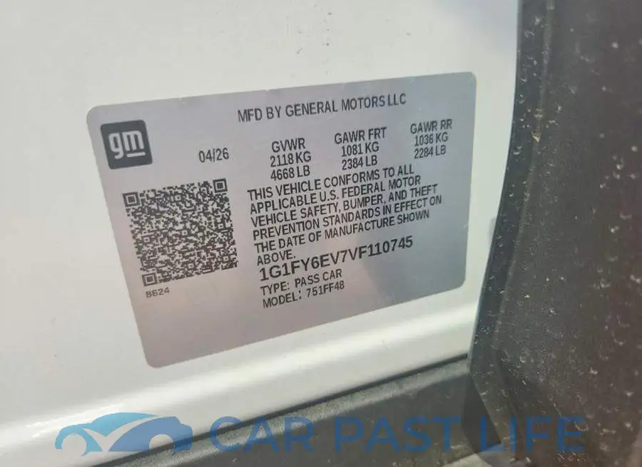 1G1FY6EV7VF110745# 12