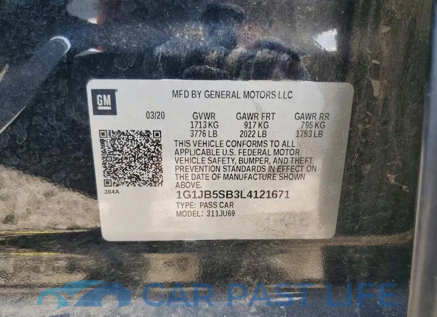 1G1JB5SB3L4121671# 12