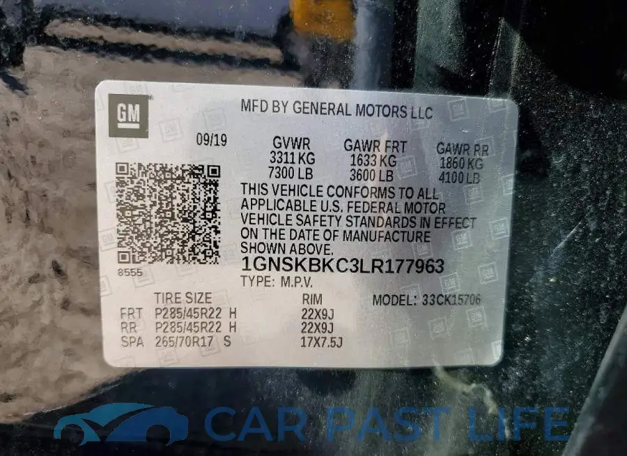 1GNSKBKC3LR177963# 13