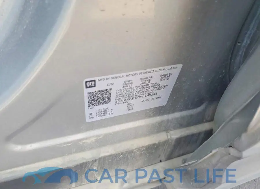3GNAXKEG0PL149191# 12