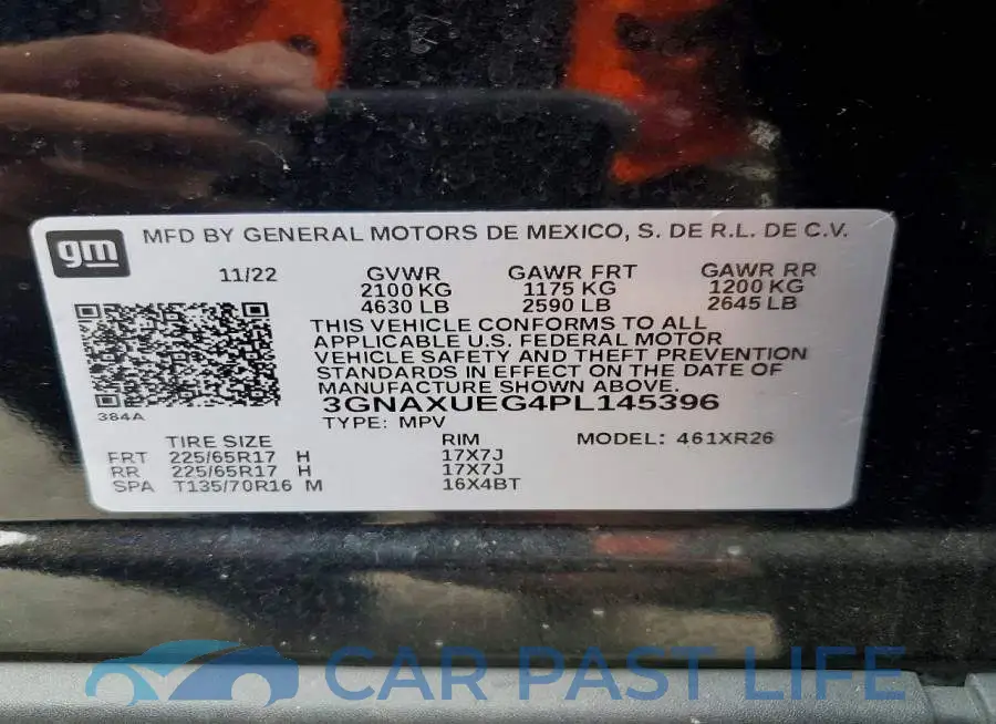 3GNAXUEG4PL145396# 13
