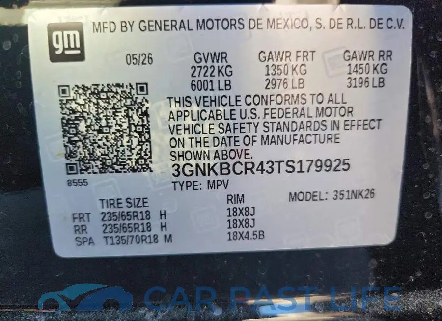 3GNKBCR43TS179925# 12