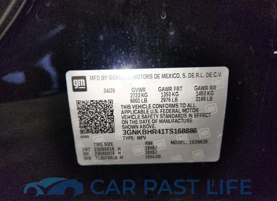 3GNKBHR41TS168886# 13