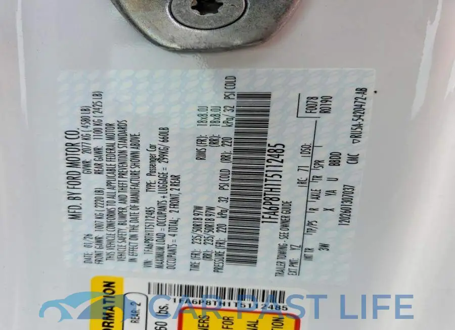 1FA6P8TH1T5112485# 12