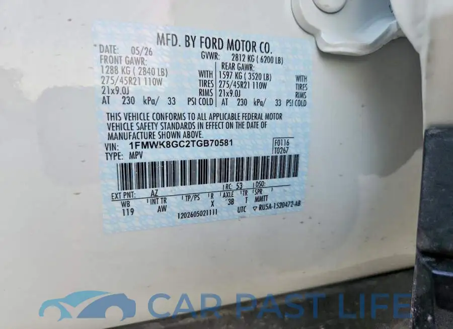 1FMWK8GC2TGB70581# 13