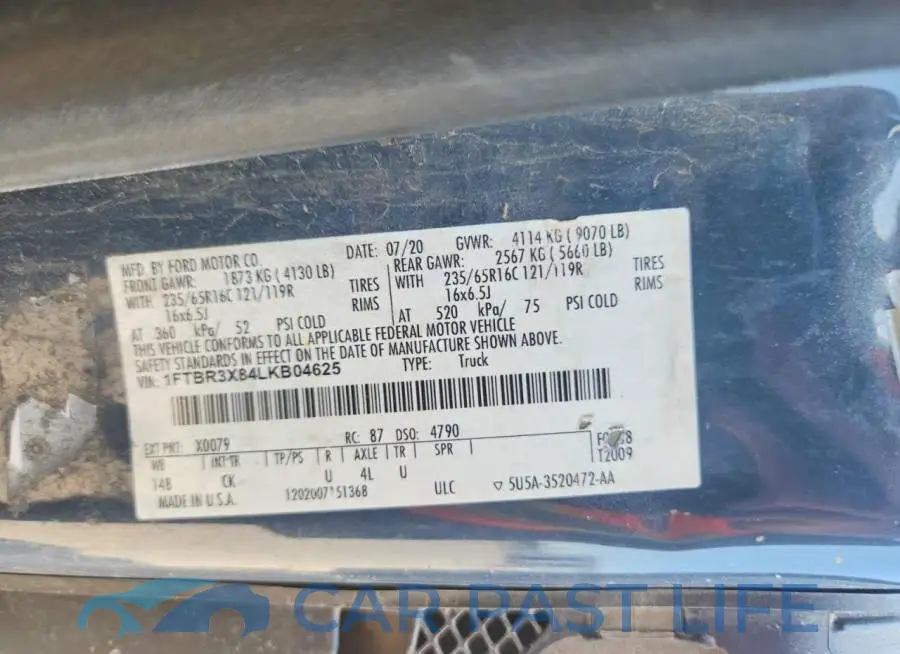 1FTBR3X84LKB04625# 13