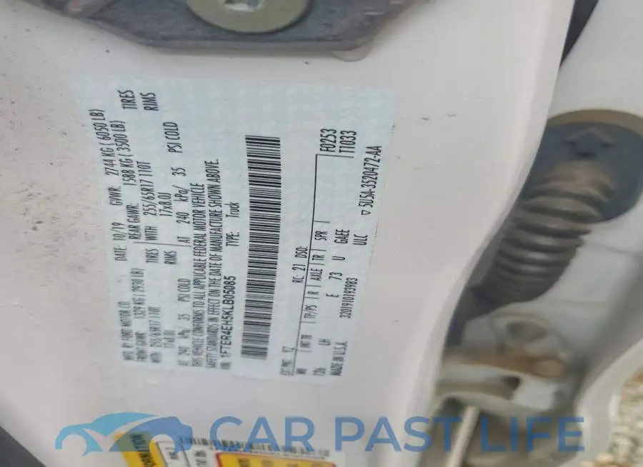 1FTER4EH5KLB05085# 12