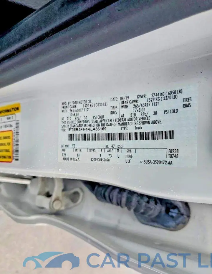 1FTER4FH4KLA86169# 12