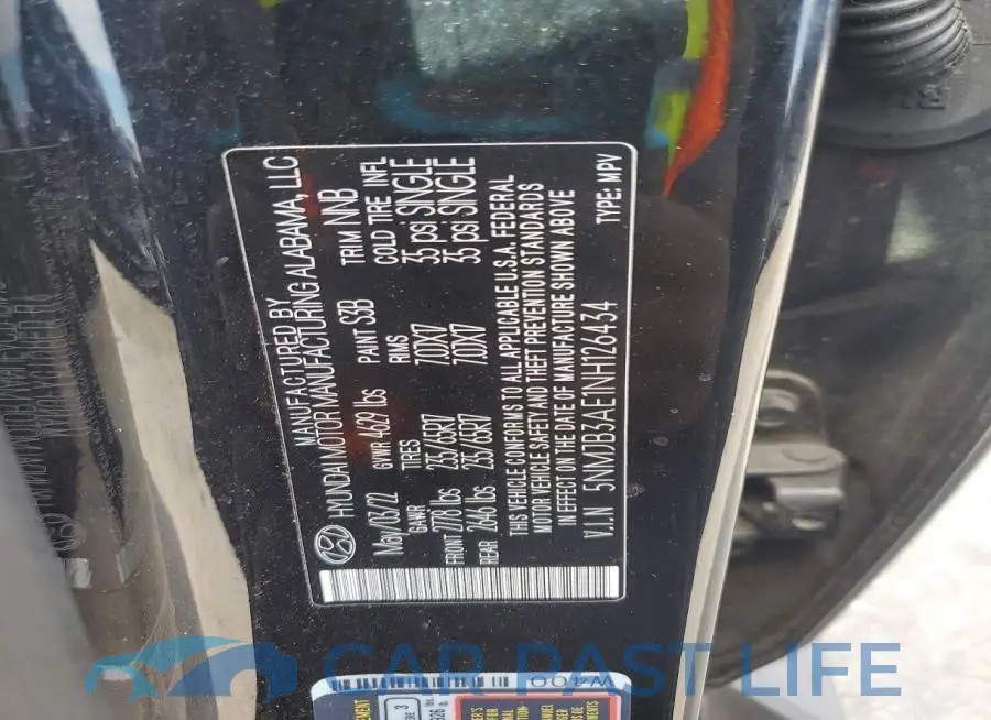 5NMJB3AE1NH126434# 13