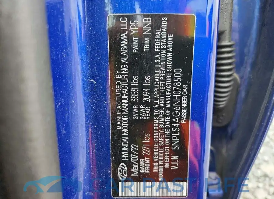 5NPLS4AG6NH078500# 12