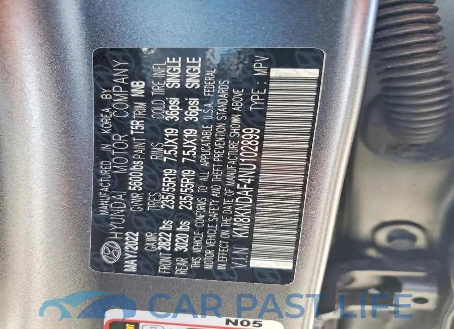 KM8KNDAF4NU102899# 13