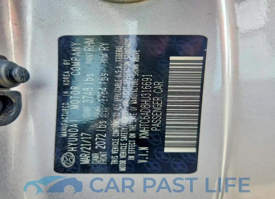 KMHTC6AD8HU316691# 12
