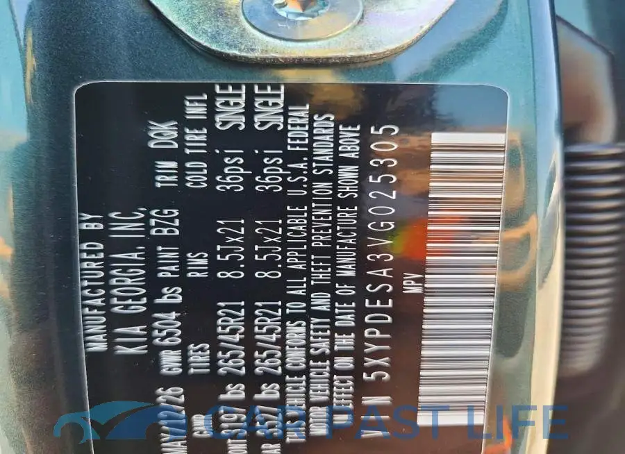 5XYPDESA3VG025305# 14
