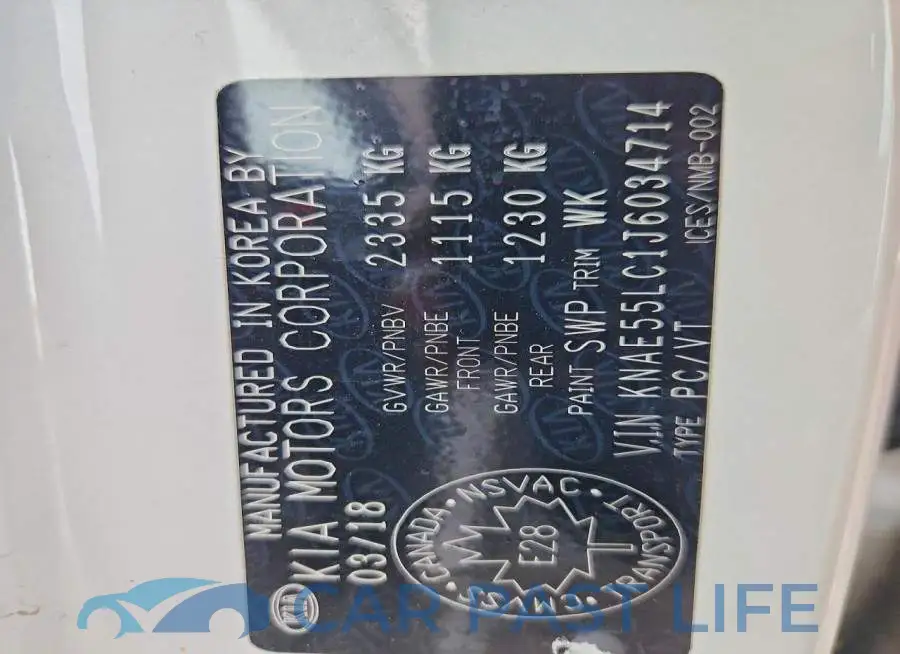 KNAE55LC1J6034714# 12