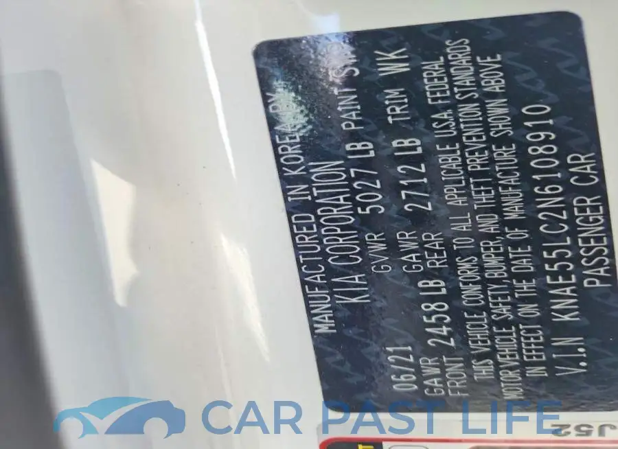 KNAE55LC2N6108910# 12