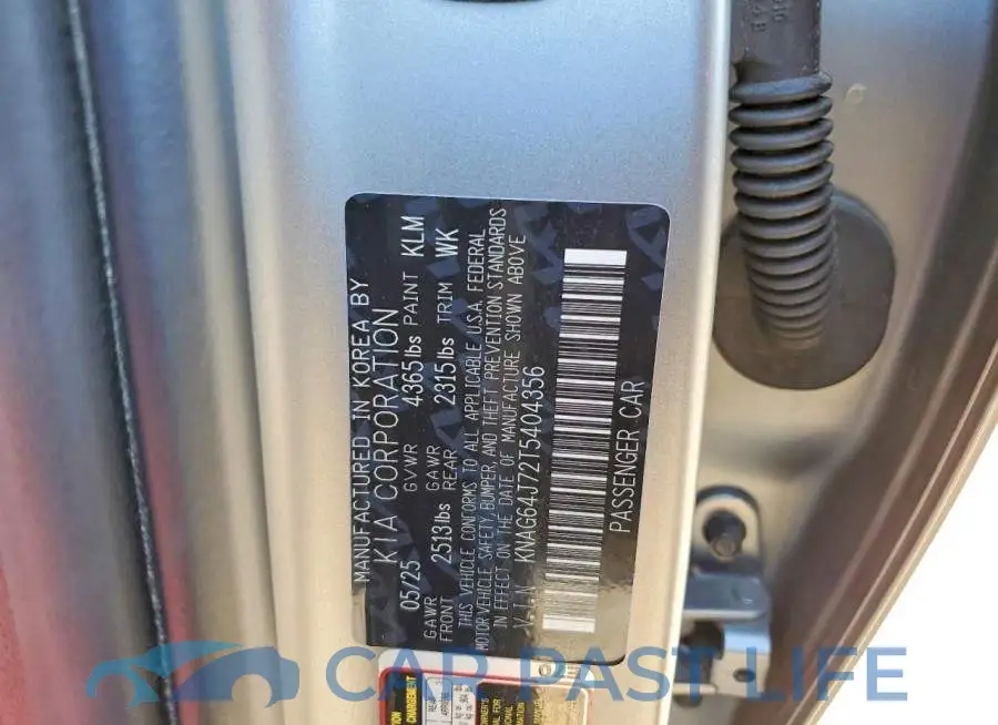 KNAG64J72T5404356# 12