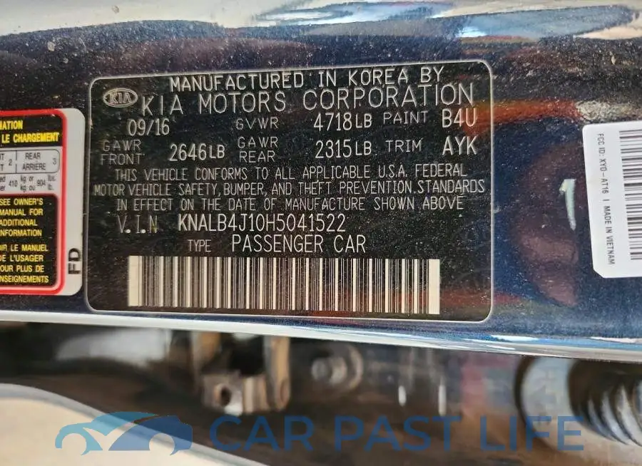 KNALB4J10H5041522# 12
