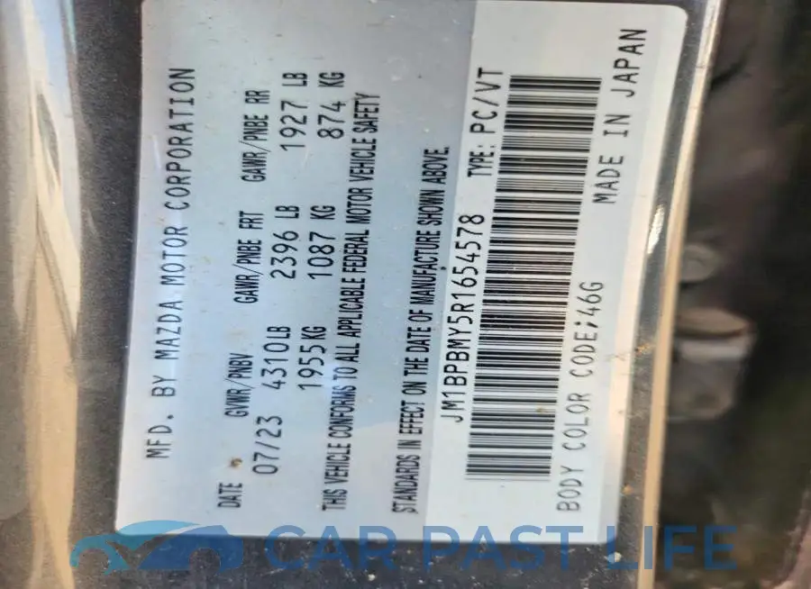 JM1BPBMY5R1654578# 12