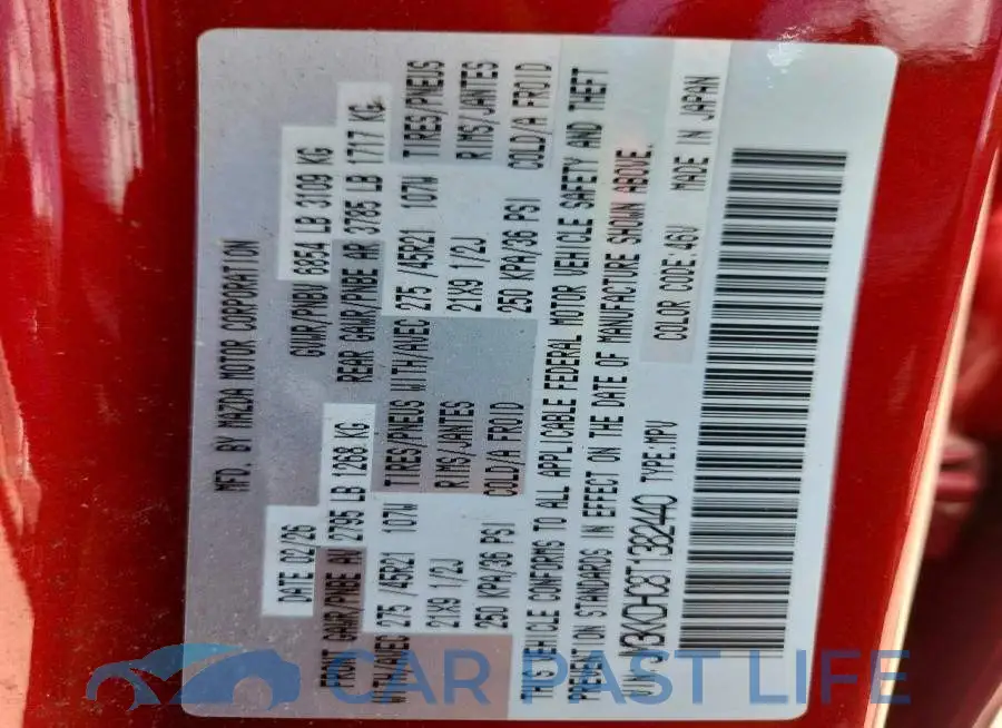 JM3KKDHC8T1382440# 13