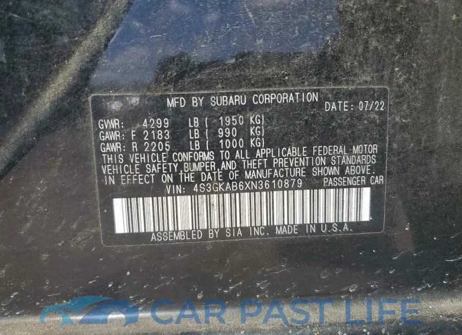 4S3GKAB6XN3610879# 12