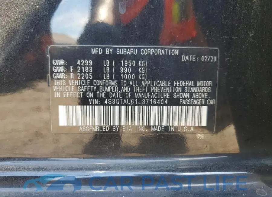 4S3GTAU61L3716404# 12