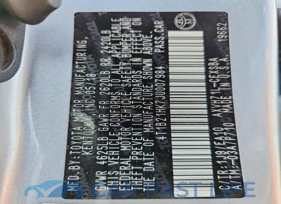 4T1B21HK7JU007984# 12