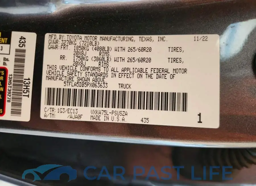 5TFLA5DB5PX063633# 12