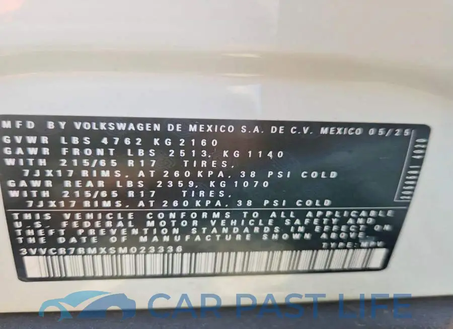 3VVCR7RMXSM023336# 14