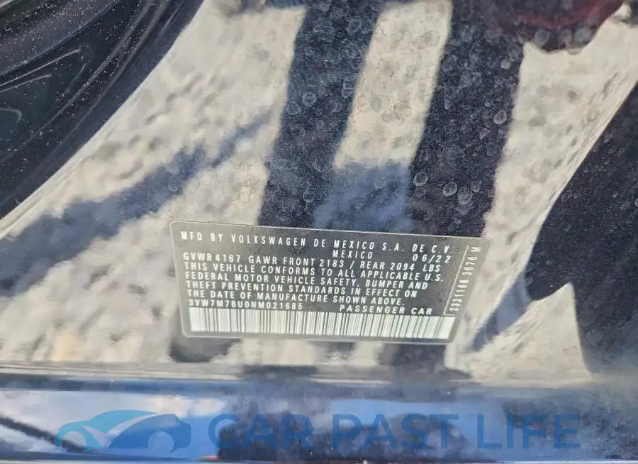 3VW7M7BU0NM021685# 12