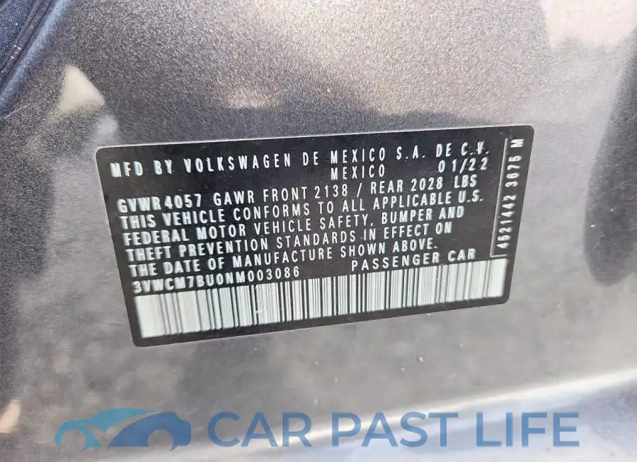 3VWCM7BU0NM003086# 12