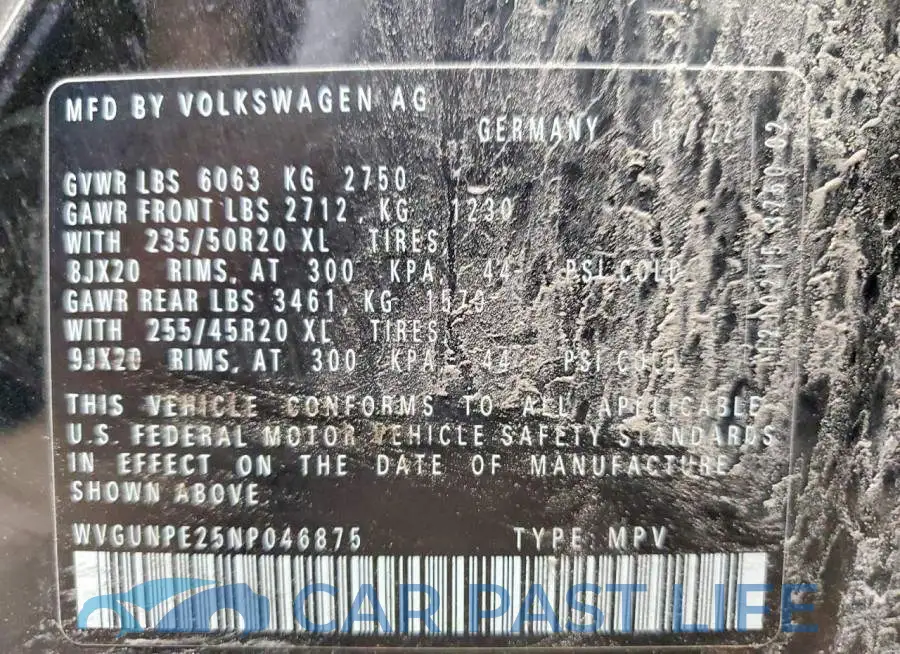 WVGUNPE25NP046875# 13