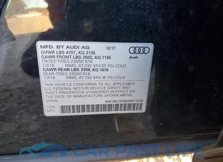 WA1BCCFS6HR017428# 13