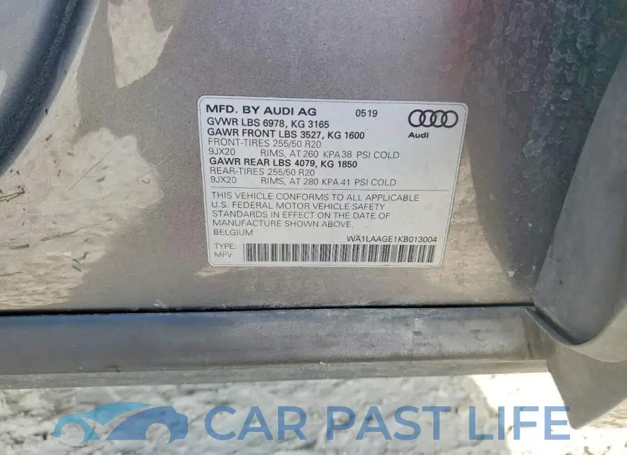 WA1LAAGE1KB013004# 14